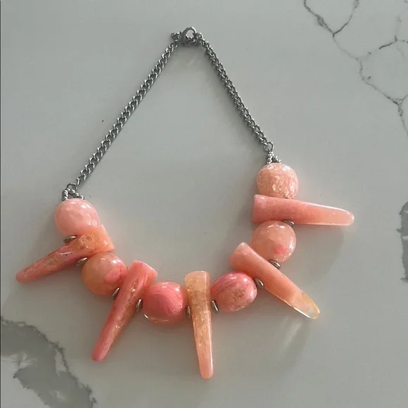 Elegant Pink Stone Necklace - Picture 1 of 1